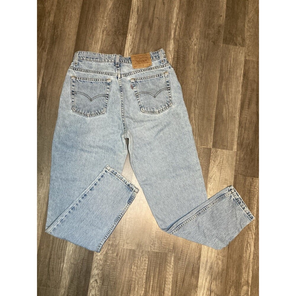Vintage 90s LEVIS 521 Highrise Jeans Women 12 Med 29x30 Tapered Faded Grunge USA